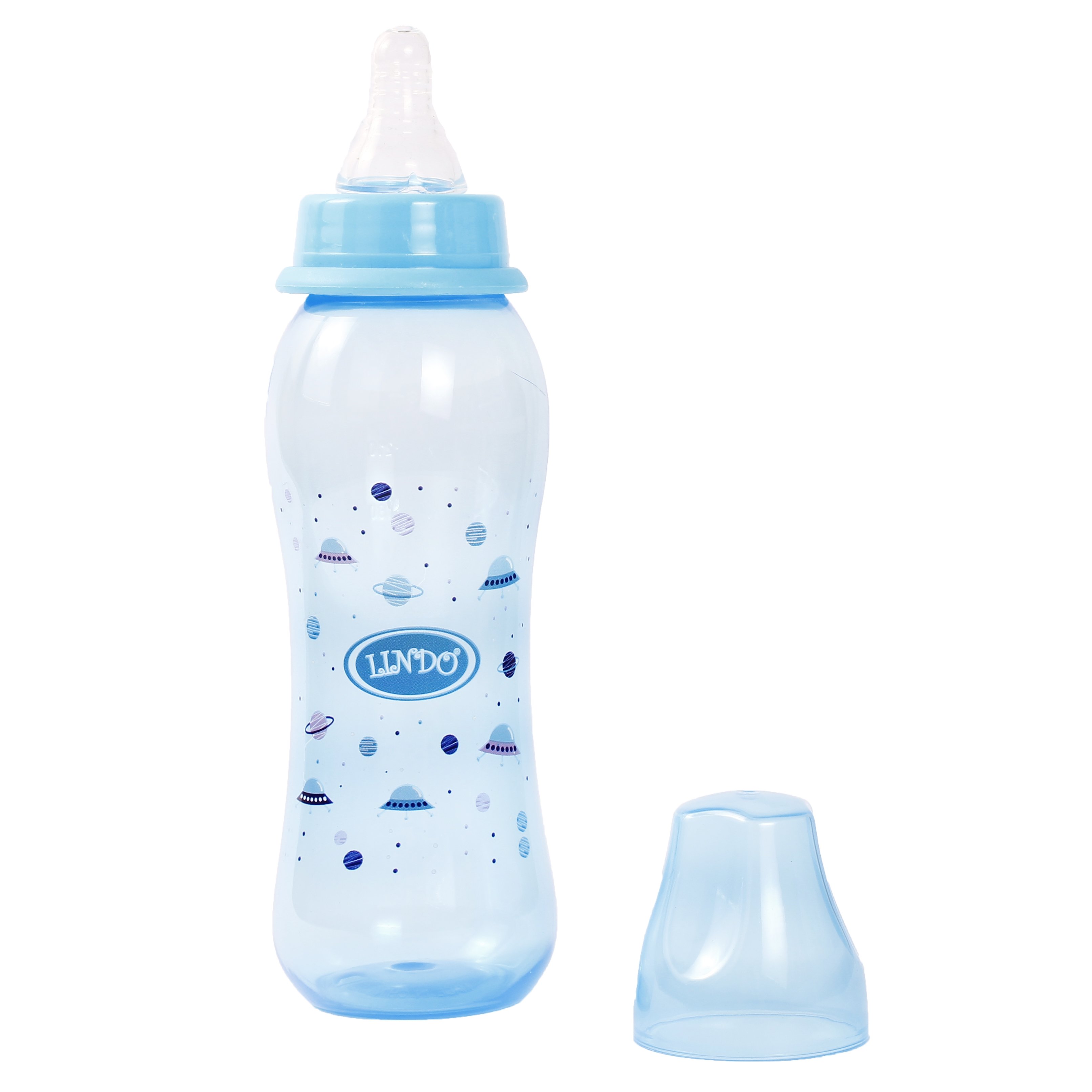Бутылочка для кормления Lindo, изогнутая, 250 мл, голубой (Li 134 гол) - фото 2