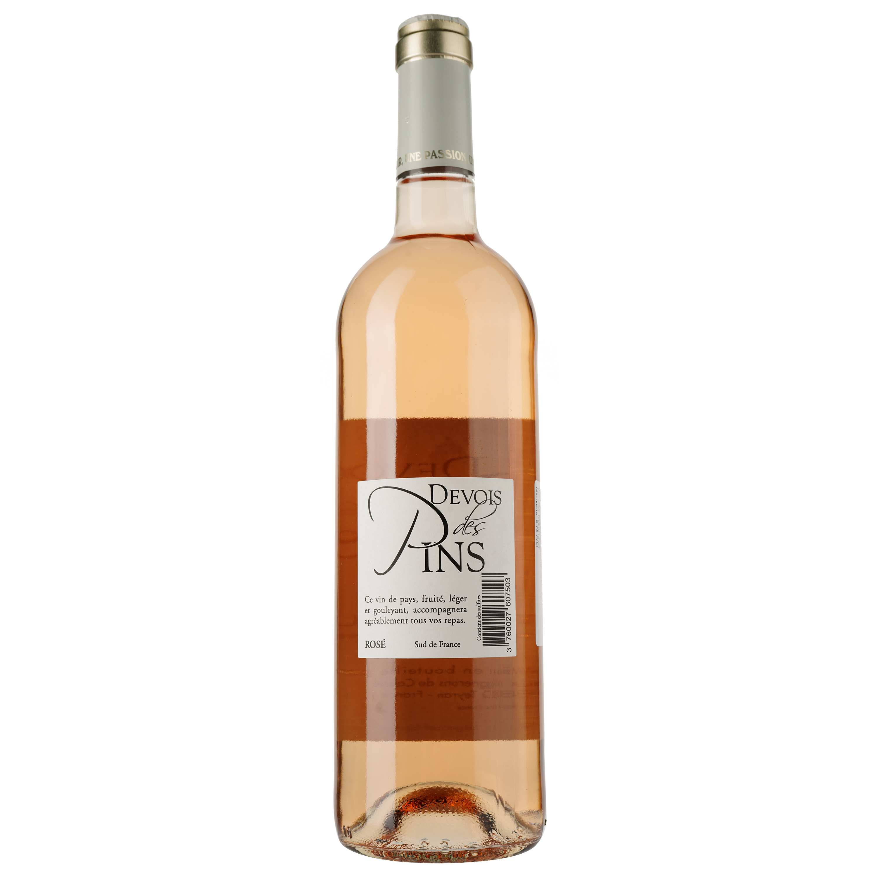 Вино Devois Des Pins Rose IGP Pays D'Herault, розовое, сухое, 0.75 л - фото 2