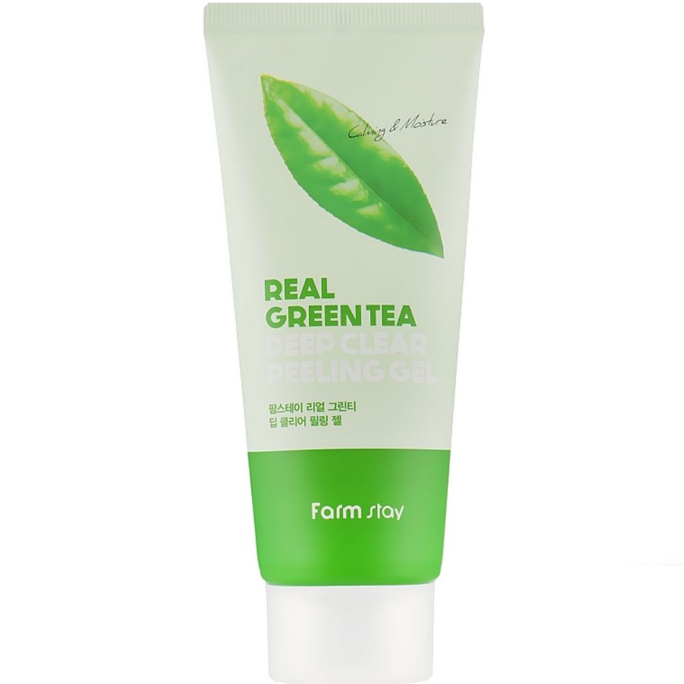 Пилинг-скатка FarmStay Real Green Tea Deep Clear Peeling Gel с экстрактом зеленого чая 100 мл - фото 2