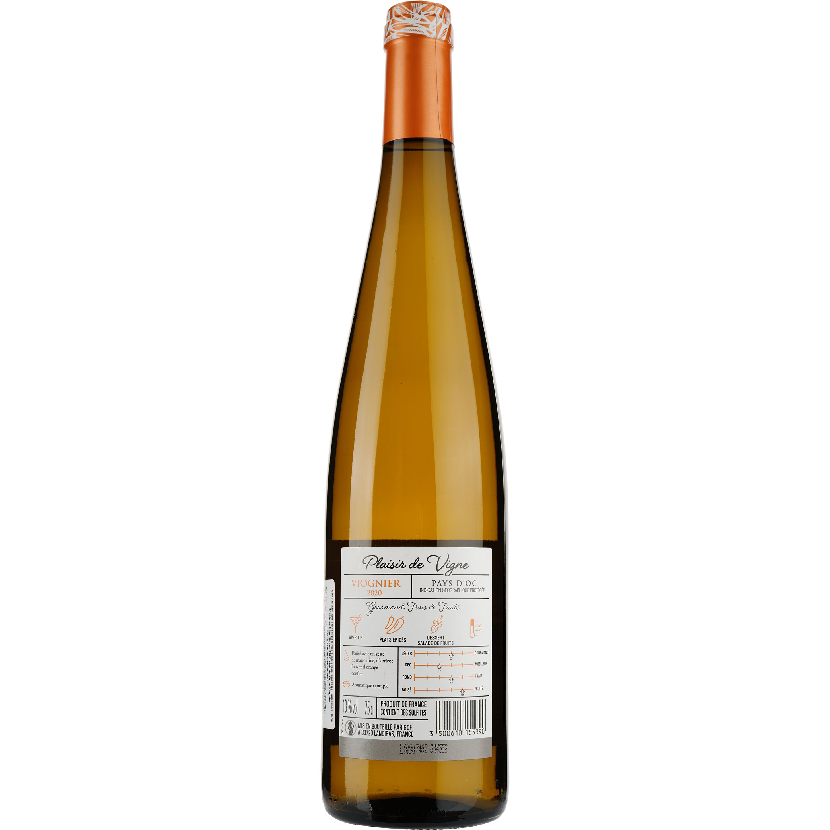 Вино Plaisir de Vigne Viognier Pays D'Oc IGP, біле, сухе 0,75 л - фото 2