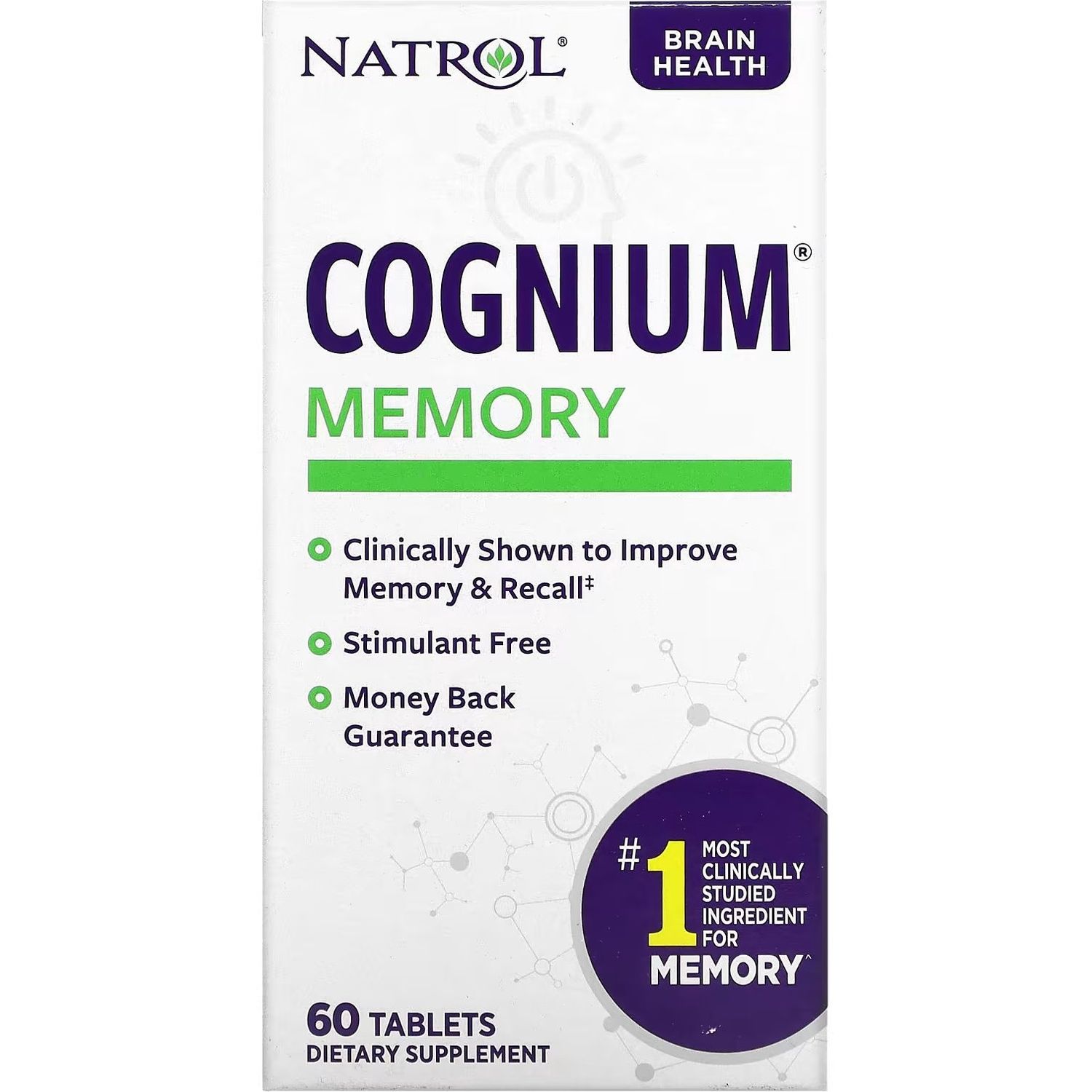 Когніум Natrol Cognium Memory для покращення пам'яті 60 таблеток - фото 2