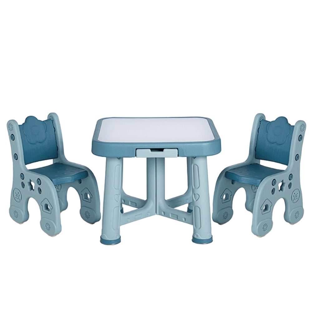 Детский функциональный столик и два стульчика Poppet Монохром, синий (PP-001M) - фото 1