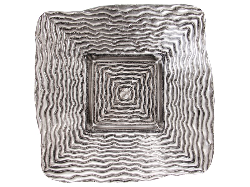 Декоративна тарілка Lefard Салатник Вейв, 30х30 см, сірий (39-6070) - фото 2