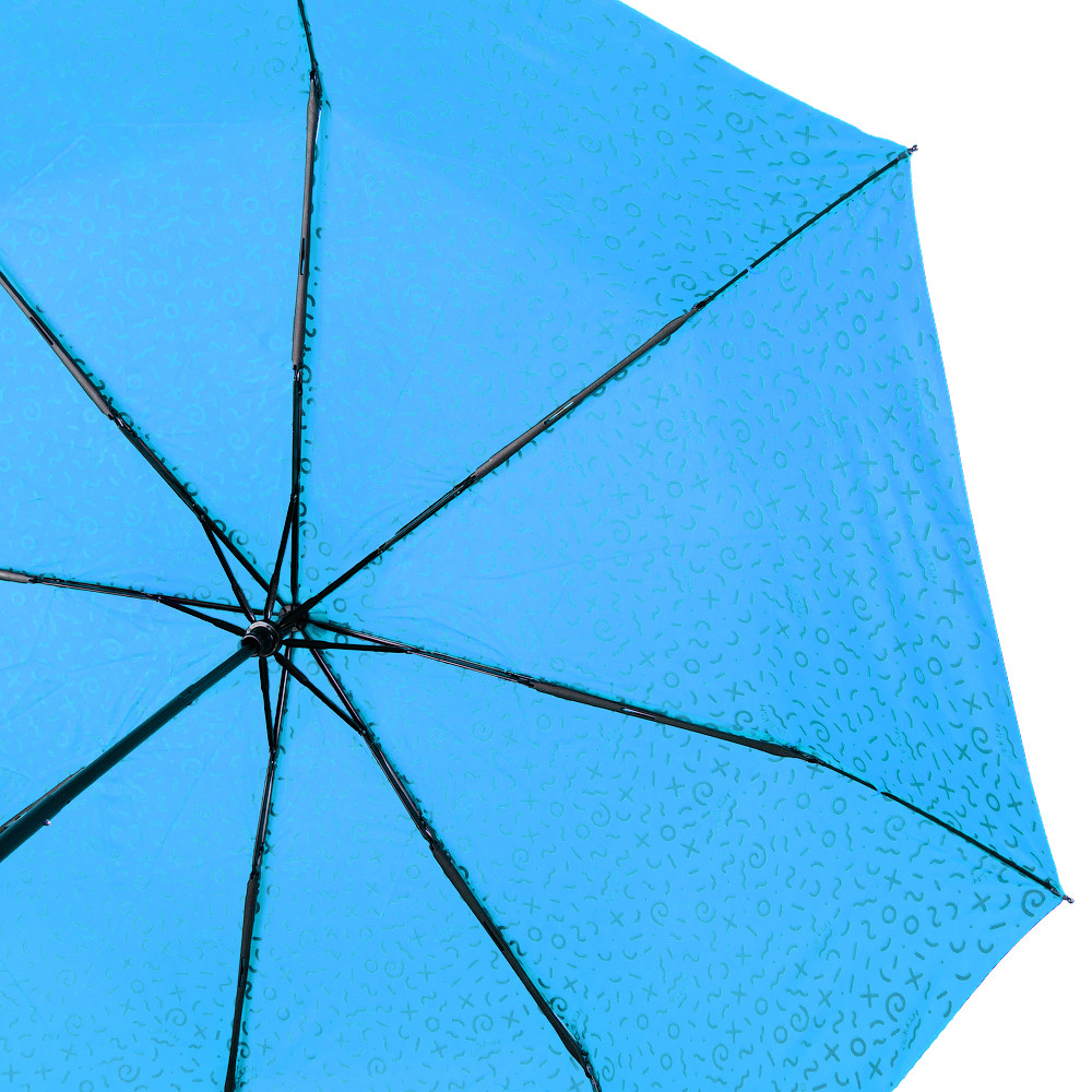 Женский складной зонтик механический HDUEO 99 см голубая - фото 3