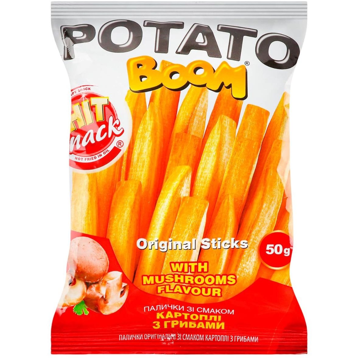 Палочки Potato Boom со вкусом картофеля с грибами 50 г (911685) - фото 1