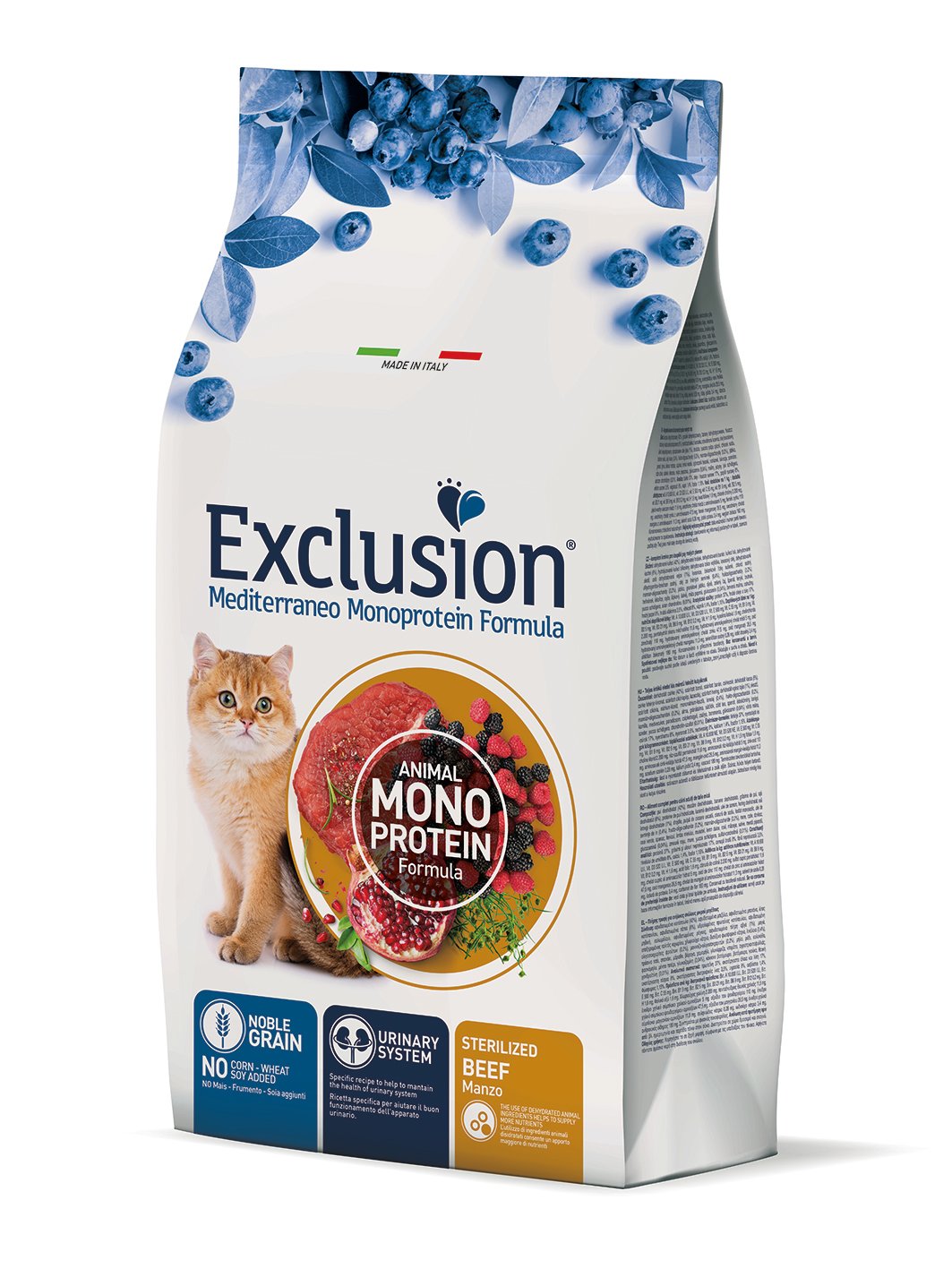 Сухий корм для котів Exclusion Noble Grain Cat Sterilized Beef, 12 кг - фото 1