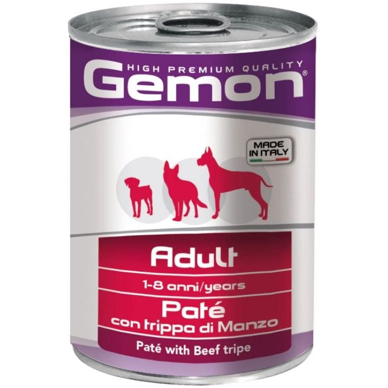 Вологий корм Gemon Dog Wet Adult паштет з яловичим рубцем, 400 г (70387804) - фото 1