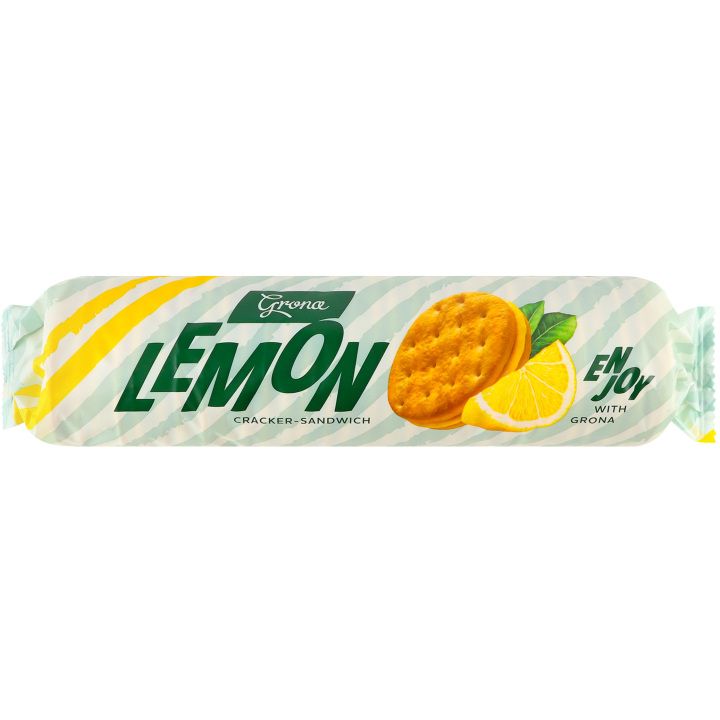 Крекер-сендвіч Grona з начинкою лимон 195 г (672932) - фото 2