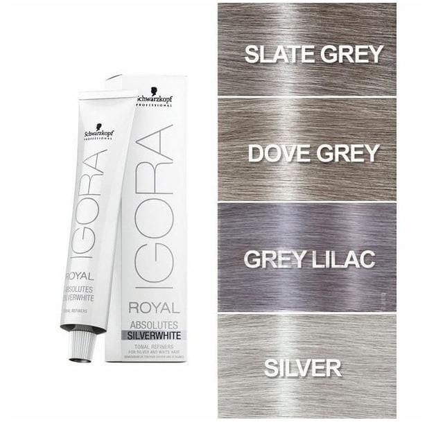 Перманентна фарба для зрілого волосся Schwarzkopf Professional Igora Royal Silver Absolutes Silver Whites відтінок Silver (срібло) 60 мл - фото 2