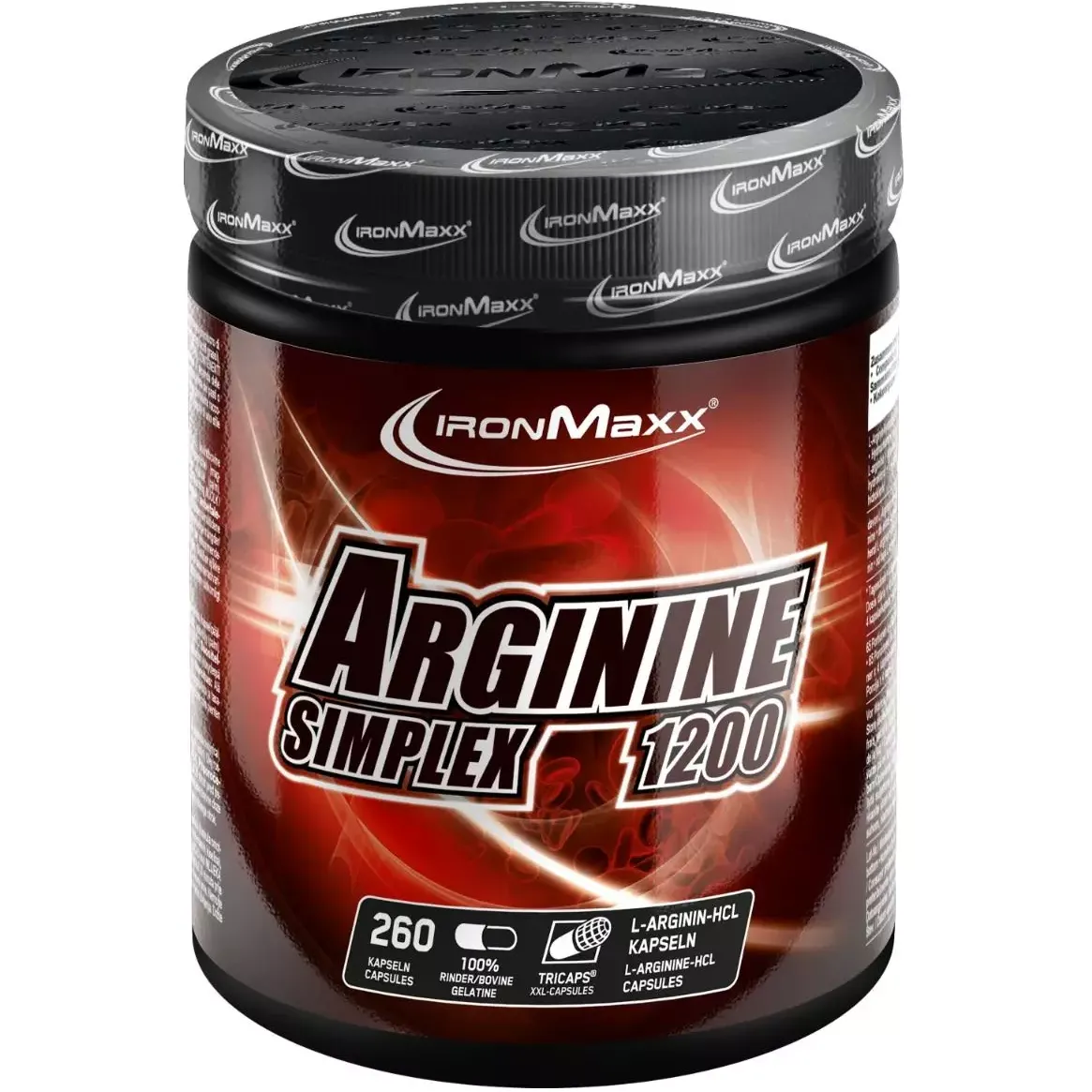 Аминокислоты IronMaxx Arginin Simplex 1200, 260 капсул - фото 1