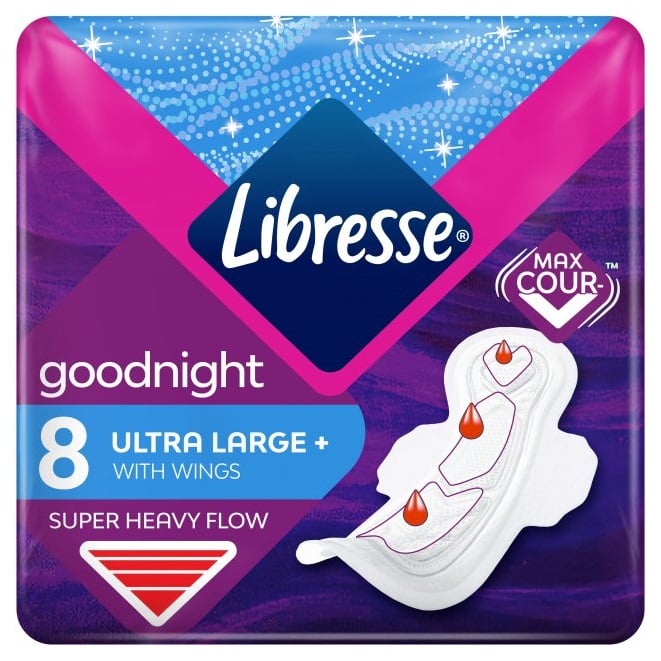 Гігієнічні прокладки Libresse Ultra Goodnight Large нічні, 8 шт. - фото 1