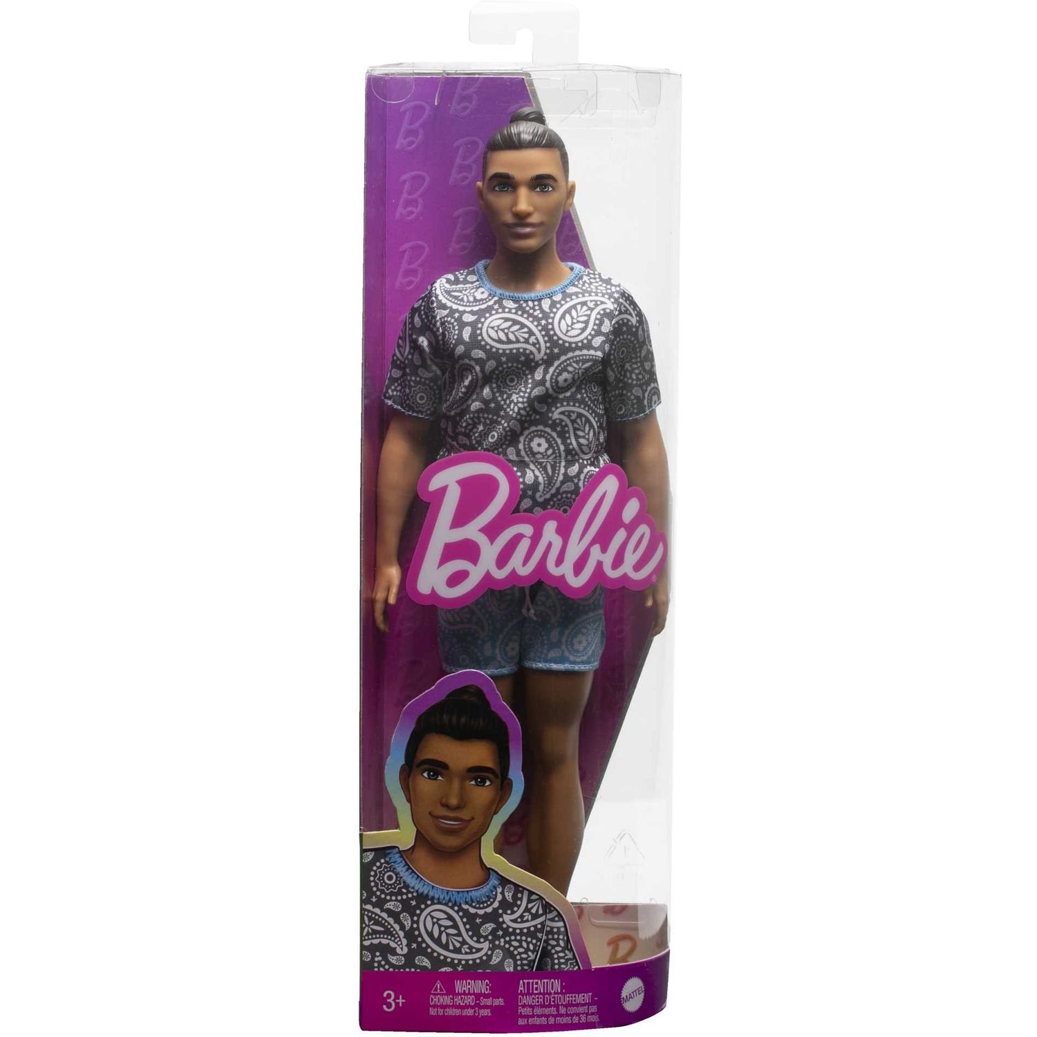 Кукла Barbie Кен Модник в футболке с узором пейсли, 31,5 см (HPF80) - фото 5