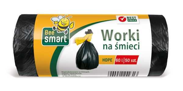 Пакети для сміття Paclan Bee Smart Bin Liner, 60 л, 50 шт. - фото 1