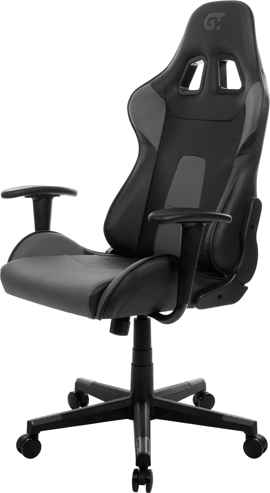 Геймерское кресло GT Racer черное с темно-серым (X-2317 Black/Dark Gray) - фото 2