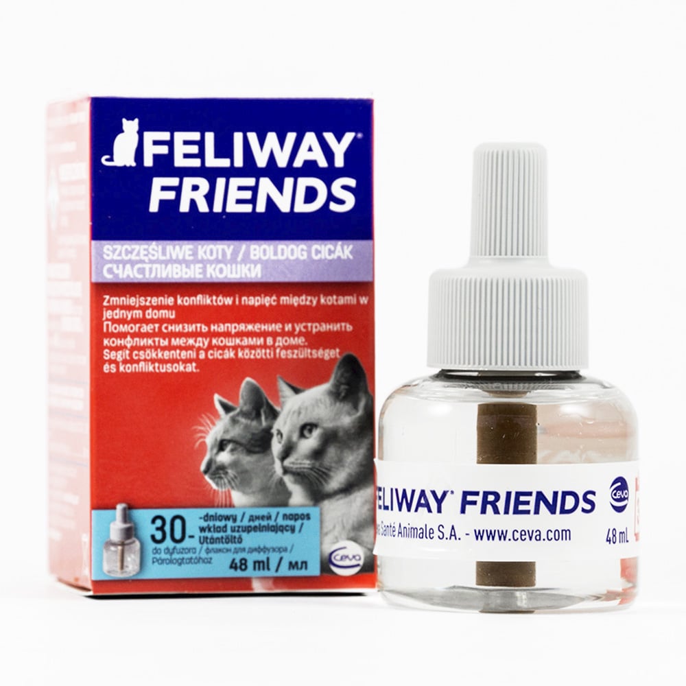 Успокаивающее средство для кошек во время стресса, при содержании нескольких кошек в доме CEVA Feliway Friends, сменный блок, 48 мл - фото 1