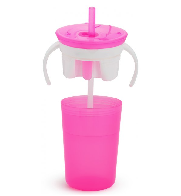 Чашка-контейнер Munchkin Snack and Sip, 266 мл, розовый (012460WWW) - фото 2