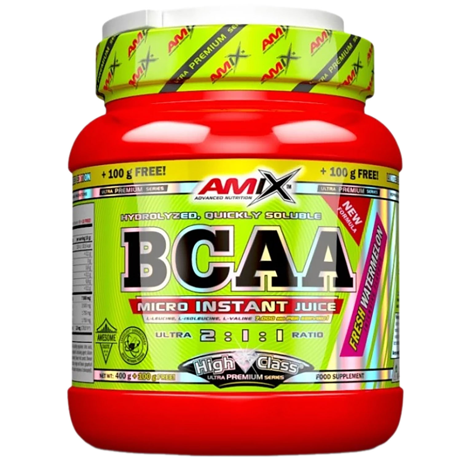 Аминокислоты Amix BCAA Micro Instant Juice зеленое яблоко 500 г - фото 1