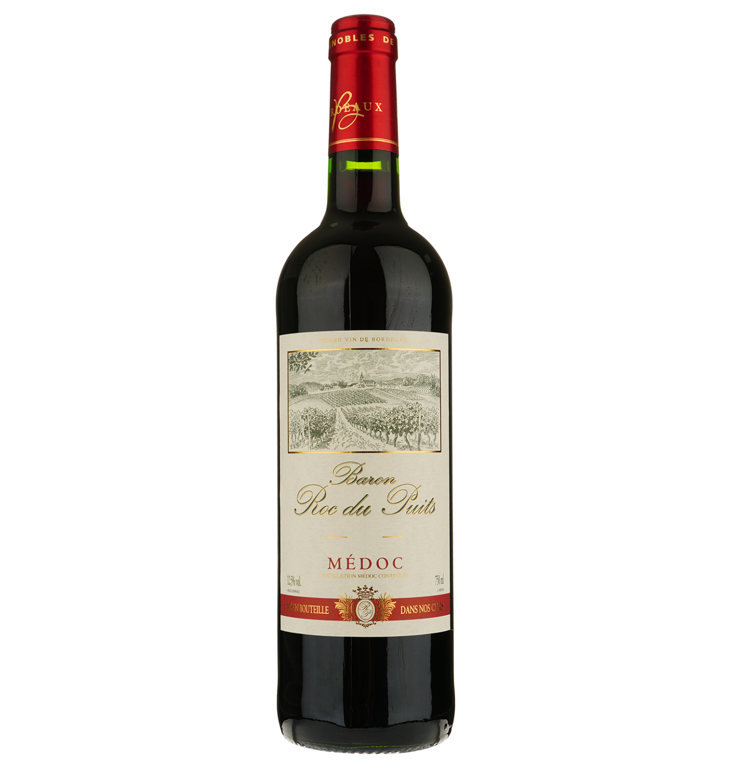 Вино AG Vins Baron Roc Du Puits AOP Medoc, красное, сухое, 0,75 л (917835) - фото 1