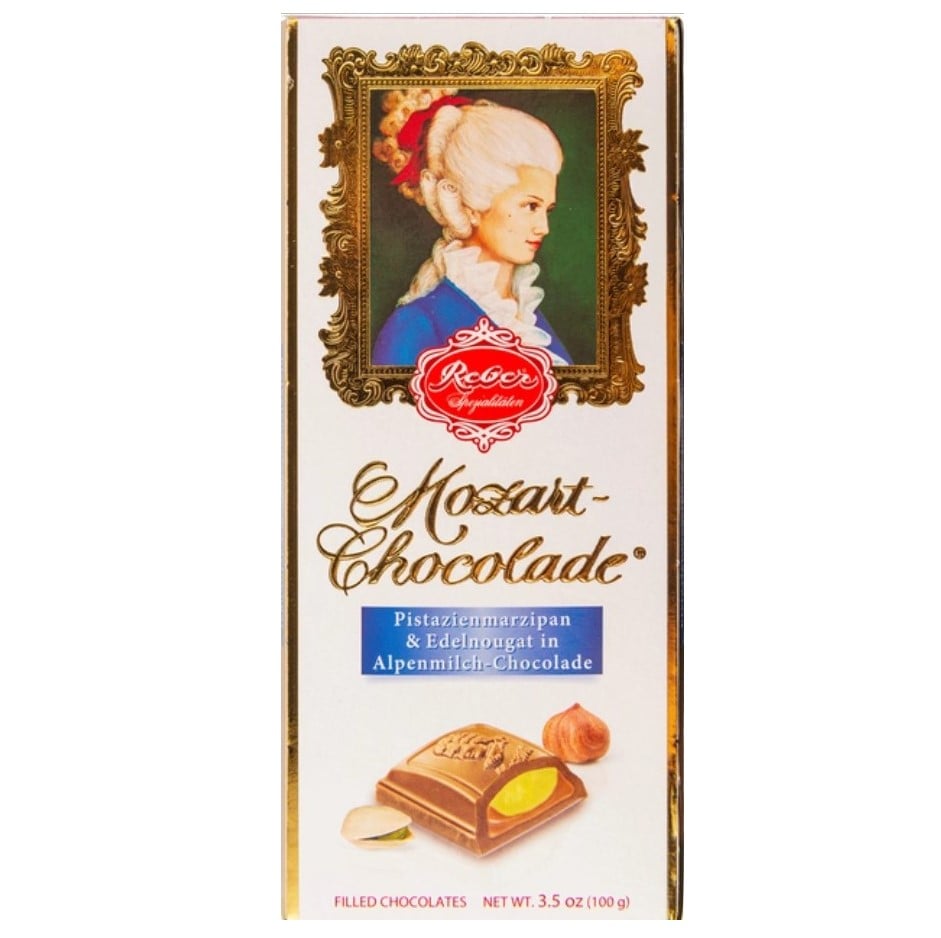 Шоколад молочний Reber Mozart, з марципановою начинкою, 100 г (473065) - фото 1