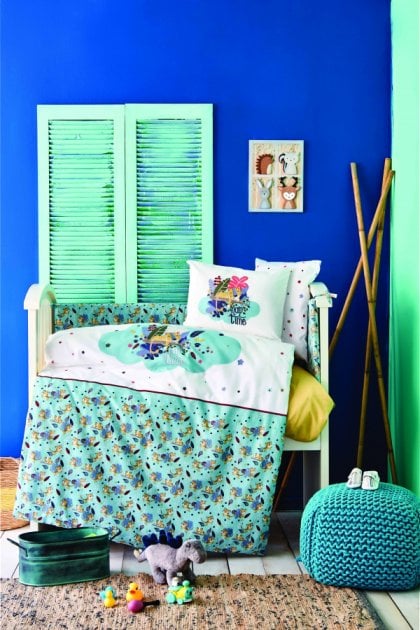 Детский набор в кроватку для младенцев Karaca Home Bummer indigo, синий, 10 предметов (svt-2000022254045) - фото 1