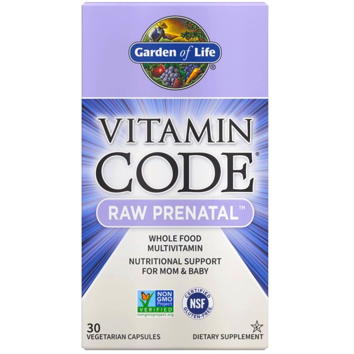 Вітаміни для вагітних Garden of Life RAW Prenatal Vitamin Code 30 капсул (GOL11589) - фото 1