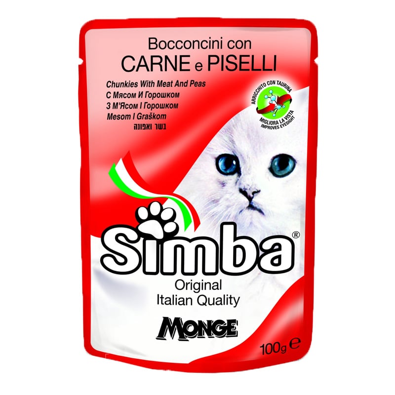 Вологий корм для кішок Simba Cat Wet, м'ясний, 100 г (70009348) - фото 1