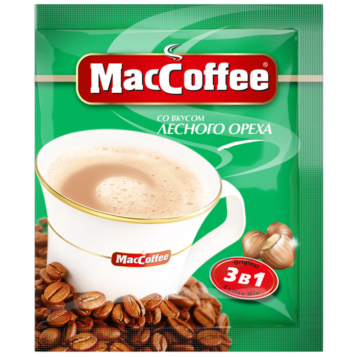 Напій кавовий MacCoffee Лісовий горіх вершки та цукор, 18 г (10050) - фото 1
