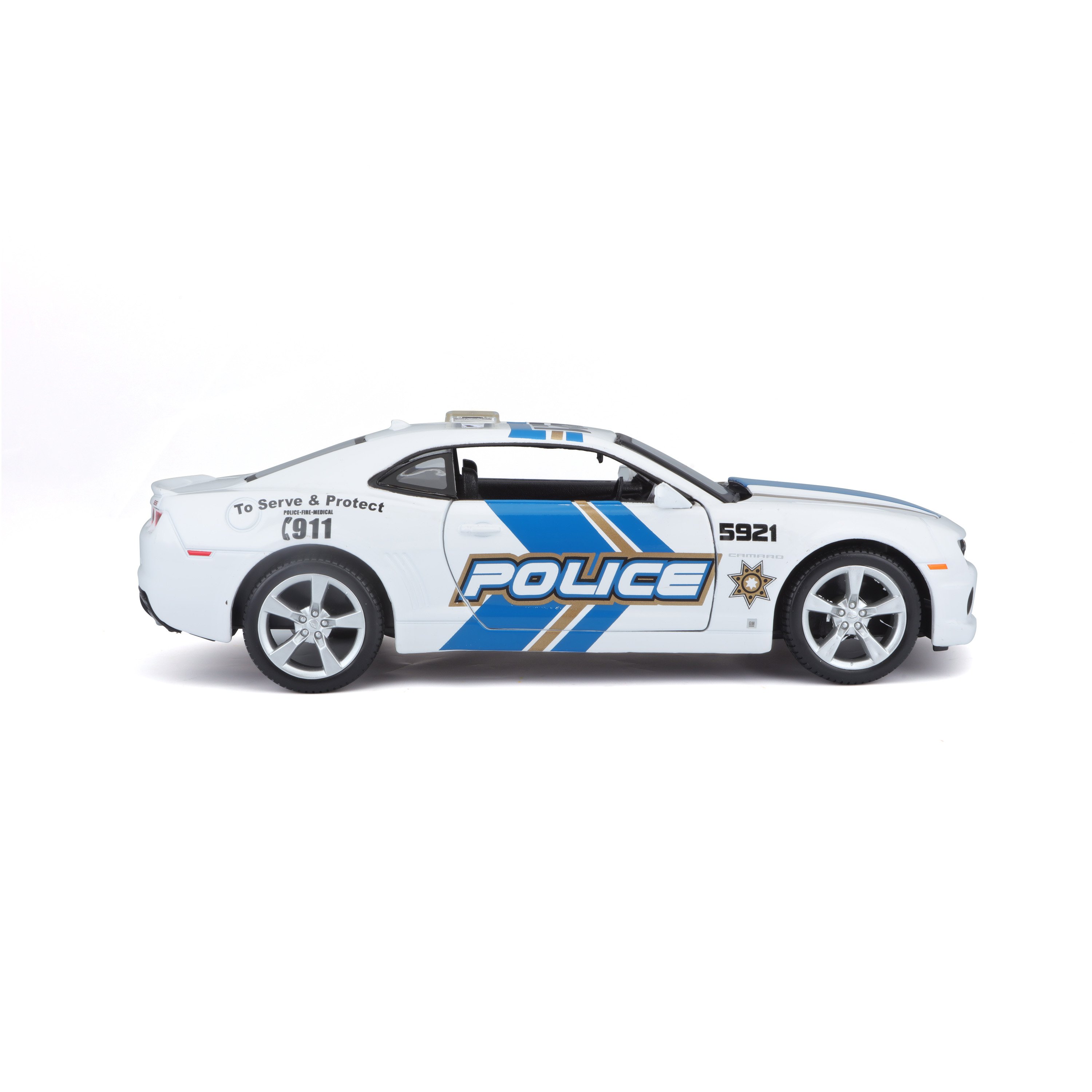 Игровая автомодель Maisto Chevrolet Camaro SS RS Police 2010, белый, 1:24 (31208 white) - фото 3