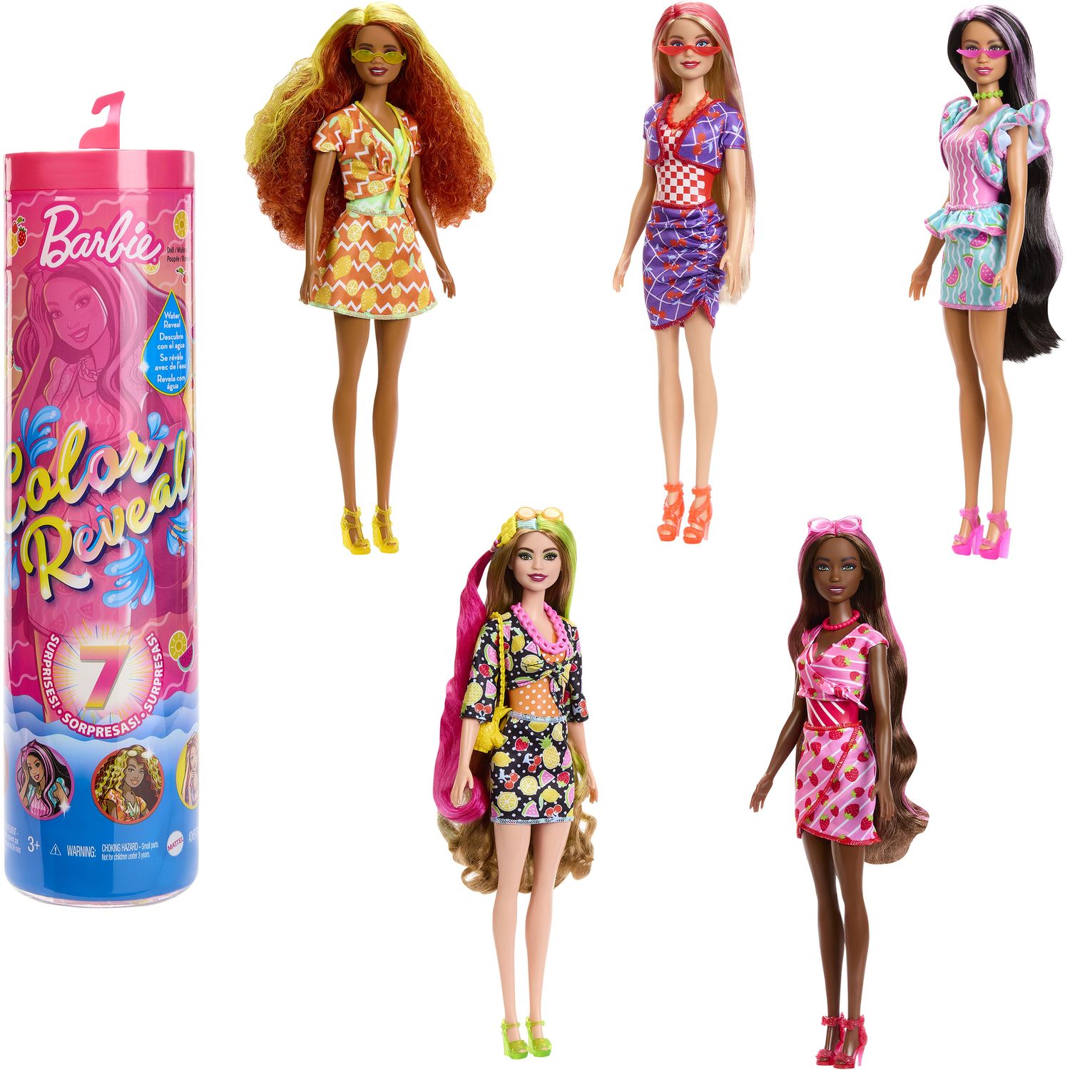 Кукла Barbie Цветное перевоплощение Фруктовый сюрприз, в ассортименте (HJX49) - фото 2