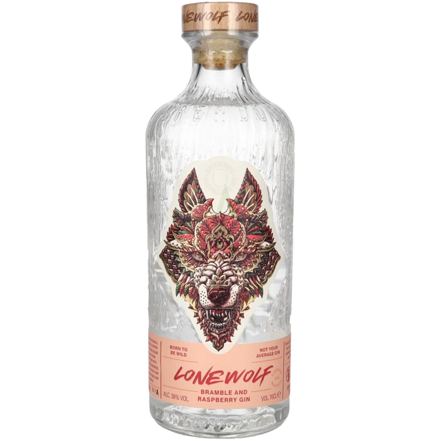 Джин BrewDog LoneWolf Raspberry & Bramble Gin 38% 0.7 л - фото 1