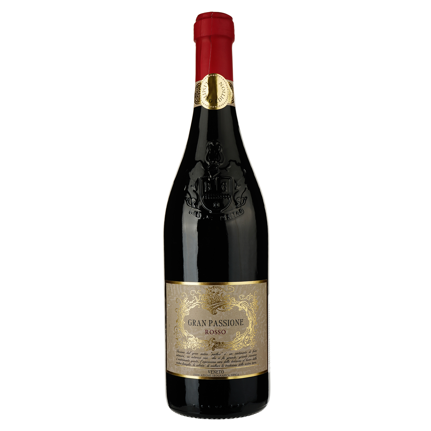 Вино Gran Passione Veneto Rosso, червоне, напівсухе 14%, 0,75 л - фото 1