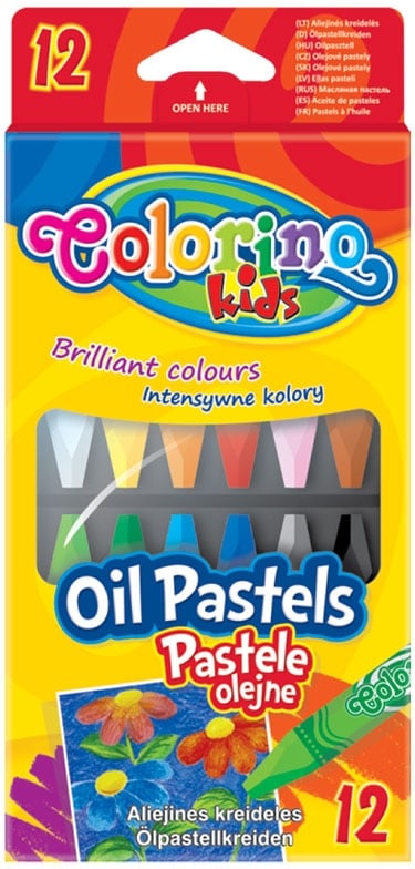 Олівці пастельні Colorino, на масляній основі, 12 кольорів, 12 шт. (14052PTR/1) - фото 1