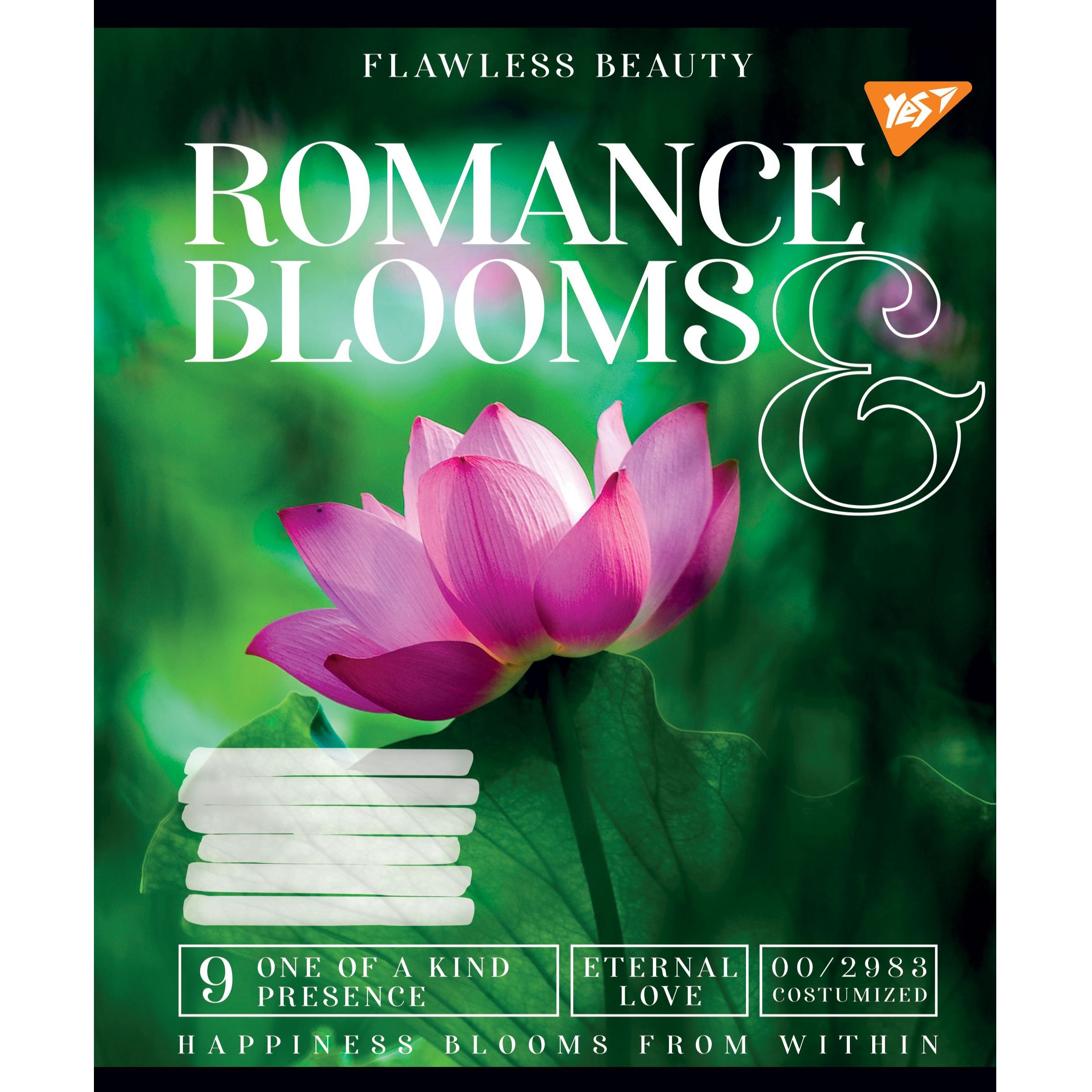 Тетрадь общая Yes Romance Blooms, А5, в клетку, 18 листов (766332) - фото 3