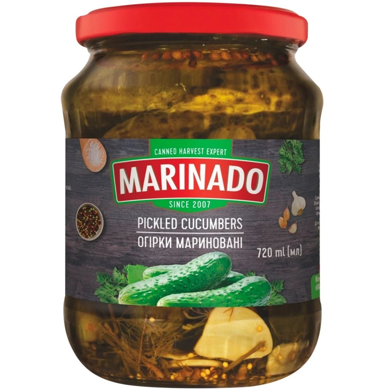 Огірки Маринадо мариновані 720 мл (369015) - фото 1