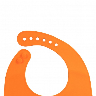 Силіконовий нагрудник з кишенею Baboo, помаранчевий (90445) - фото 4