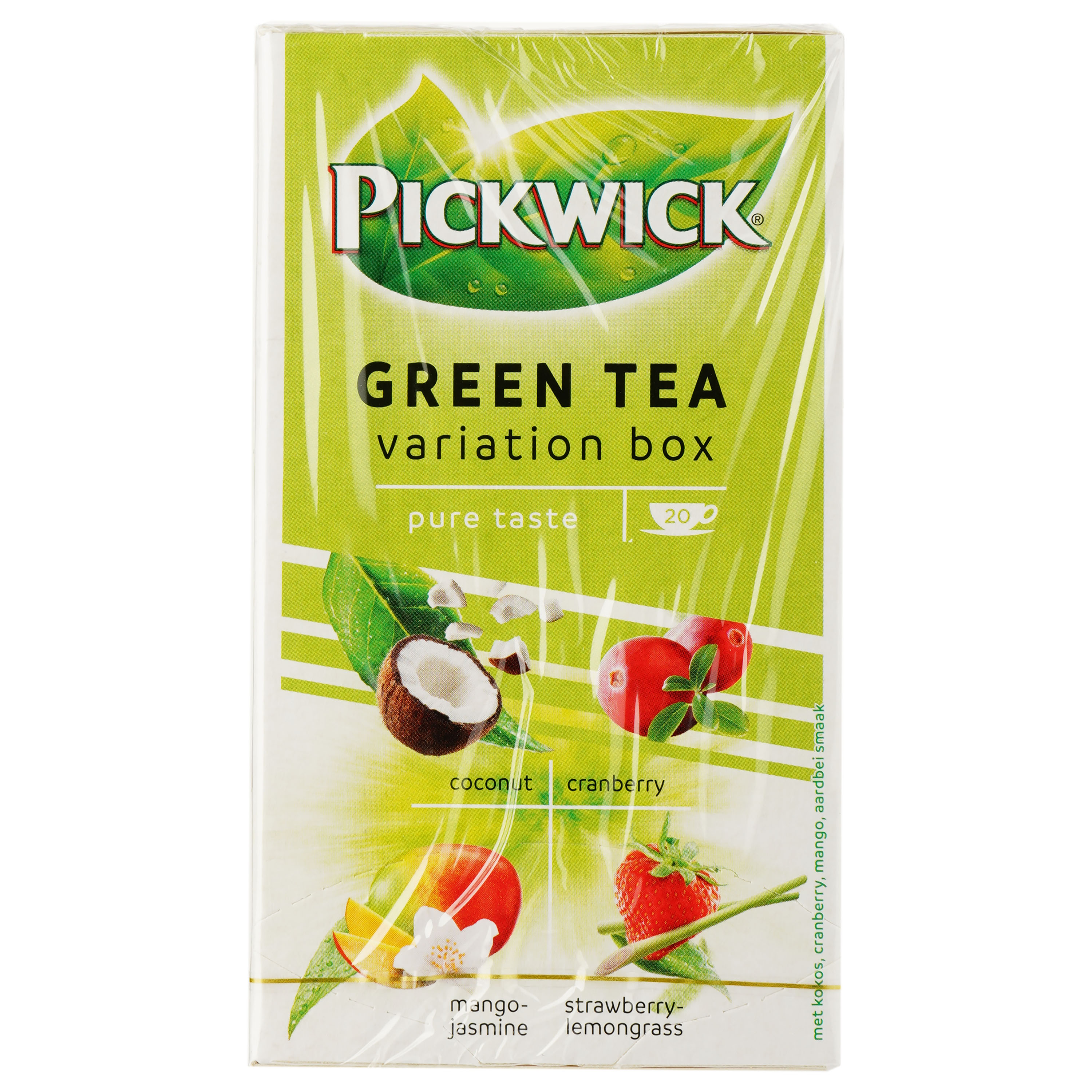 Чай зеленый Pickwick Ассорти с кусочками фруктов и ягод 30 г (20 шт. х 1.5 г) - фото 1