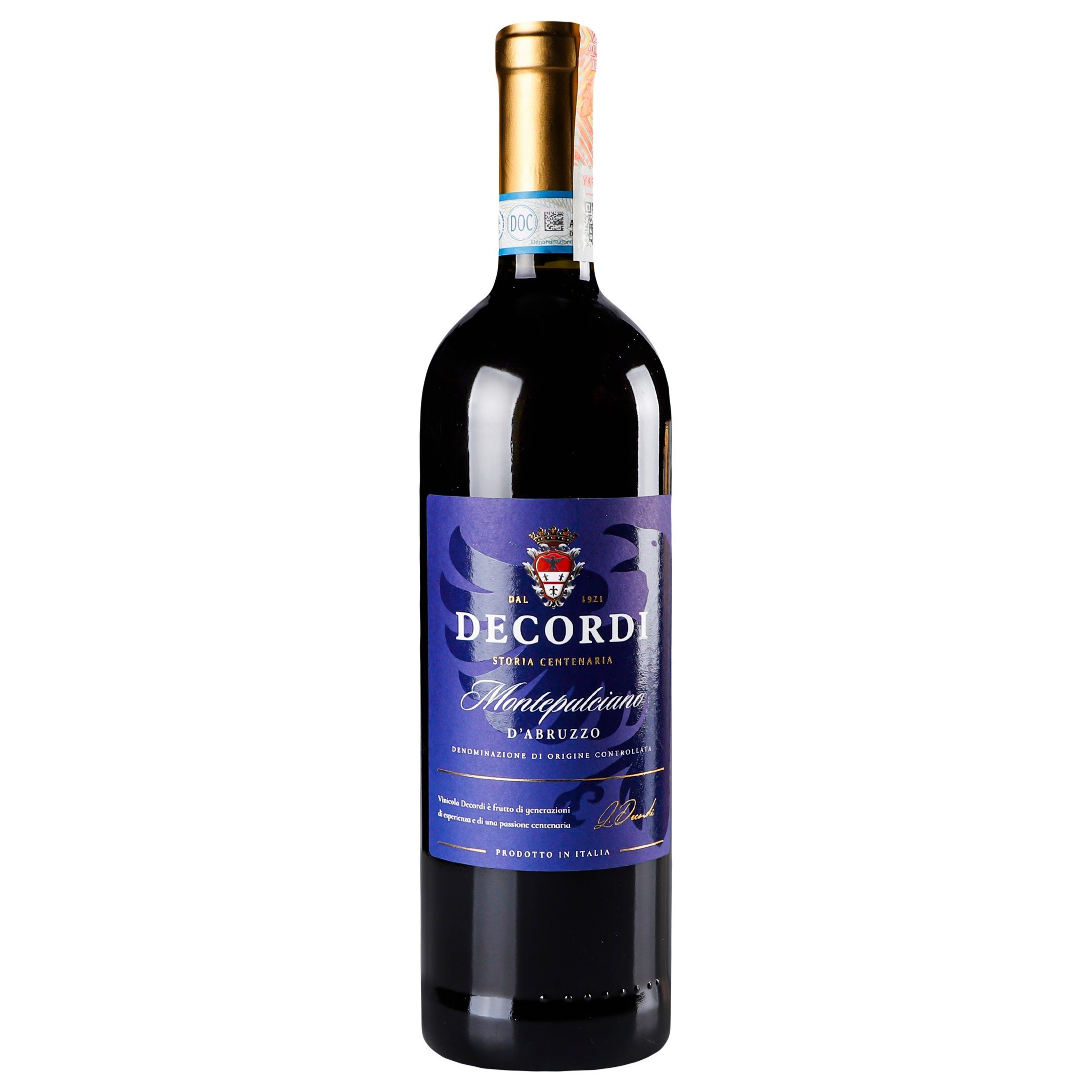 Вино Decordi Montepulciano d’Abruzzo, красное, сухое, 12,5%, 0,75 л - фото 1