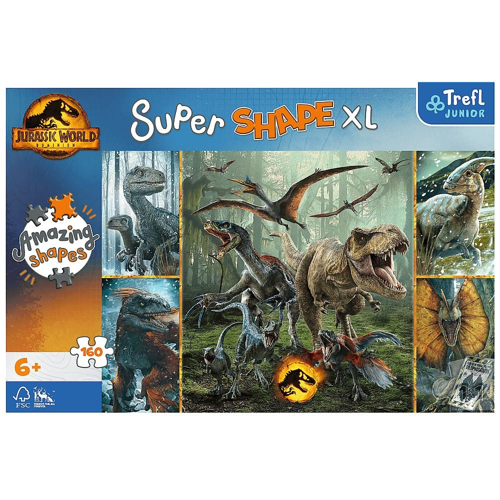 Пазлы Trefl Суперформы Необычные динозавры Мир динозавров XL 160 элементов - фото 3