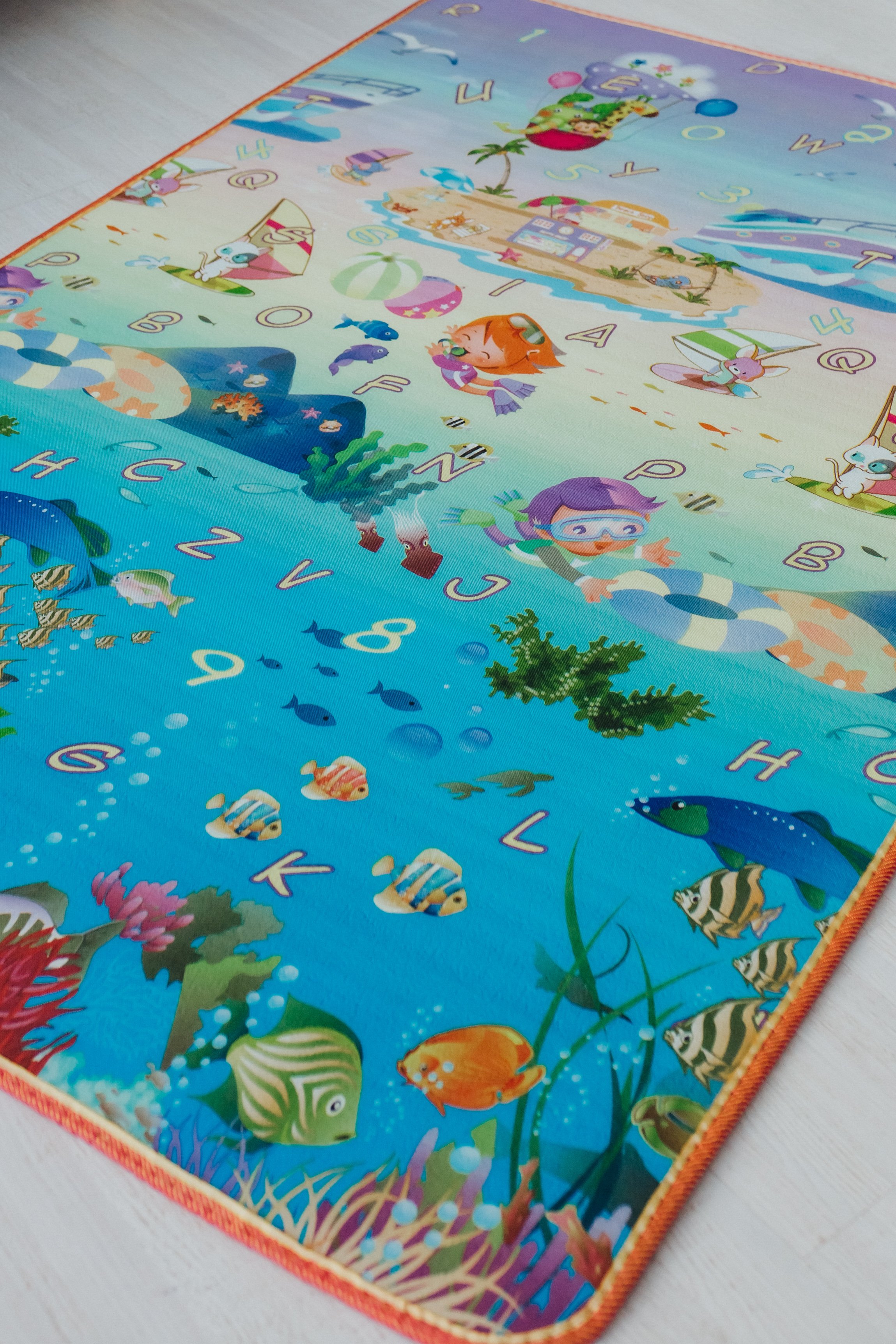 Дитячий двосторонній килимок Limpopo Зоополіс і Підводний світ, 120х180 см (LP015-120) - фото 4