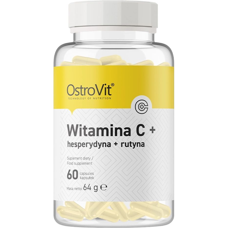 Витамин OstroVit Vitamin C + Hesperidin + Rutin 60 капсул - фото 1