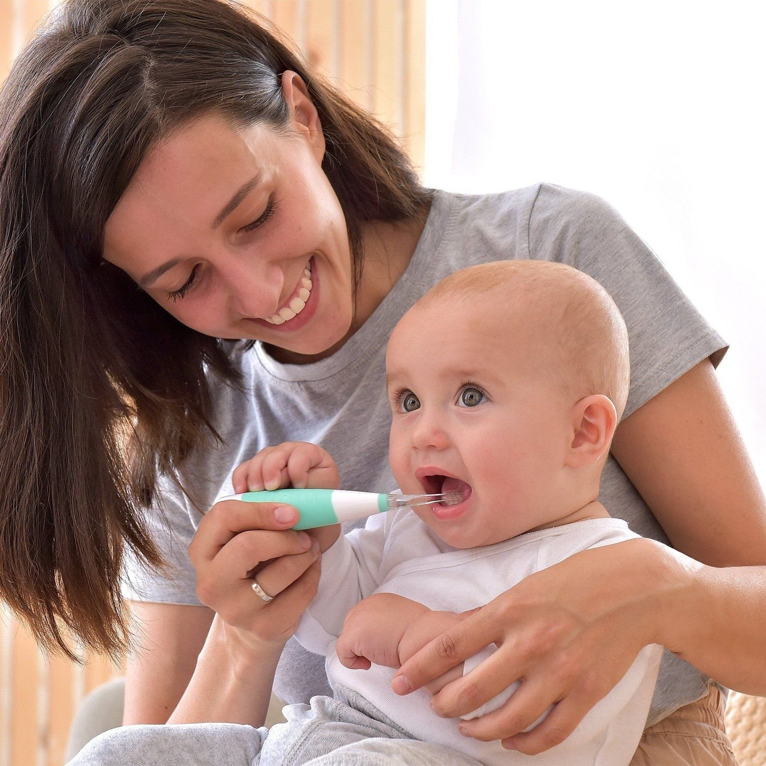 Електрична зубна щітка Nuvita Sonic Clean&Care для дітей біло-м'ятна (NV1151NEW) - фото 12
