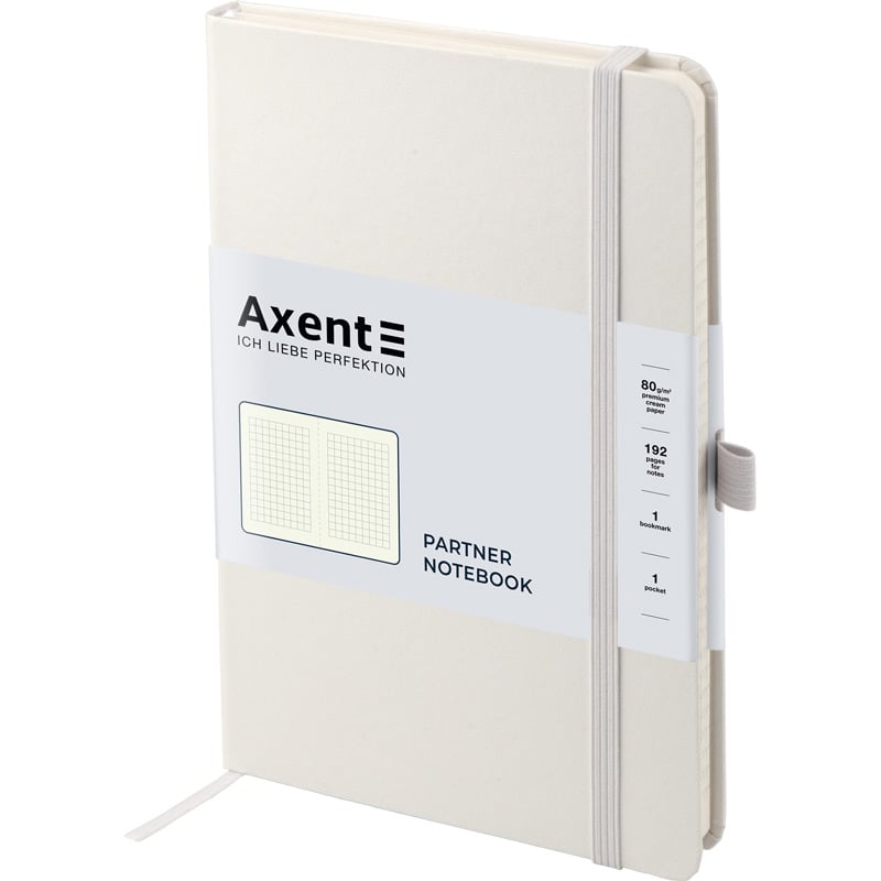 Книга записна Axent Partner A5- в клітинку 96 аркушів біла (8201-21-A) - фото 2