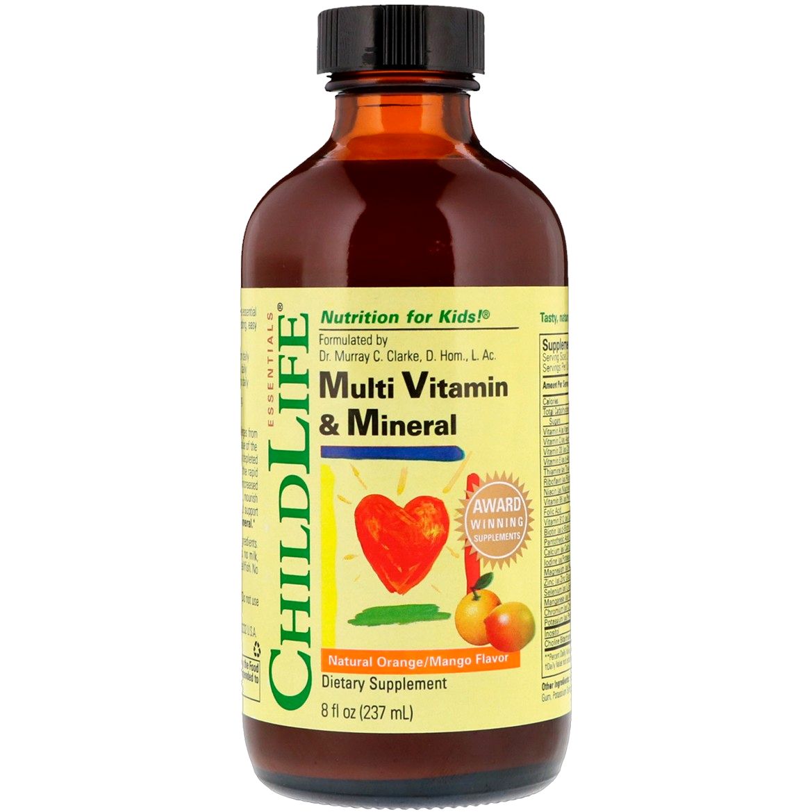 Мультивітаміни для дітей ChildLife Multi Vitamin & Mineral зі смаком апельсин-манго 237 мл (CDL10300) - фото 1