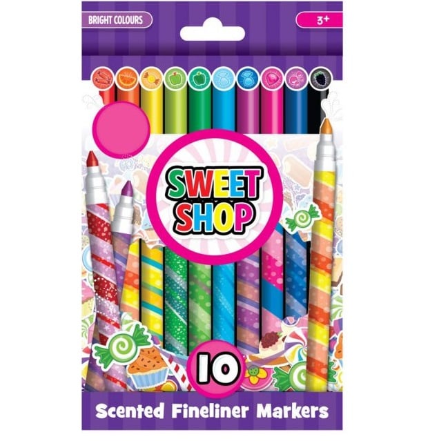 Набір ароматних маркерів Sweet Shop для тонких ліній, 10 кольорів (50077) - фото 1