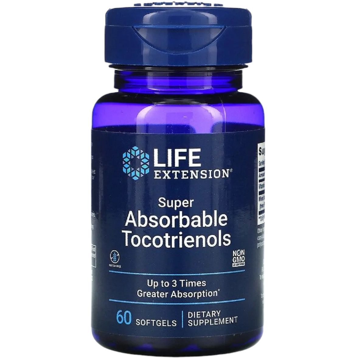 Вітамін Е Супер абсорбуючі Токотрієноли Life Extension Super Absorbable Tocotrienols 60 капсул - фото 1