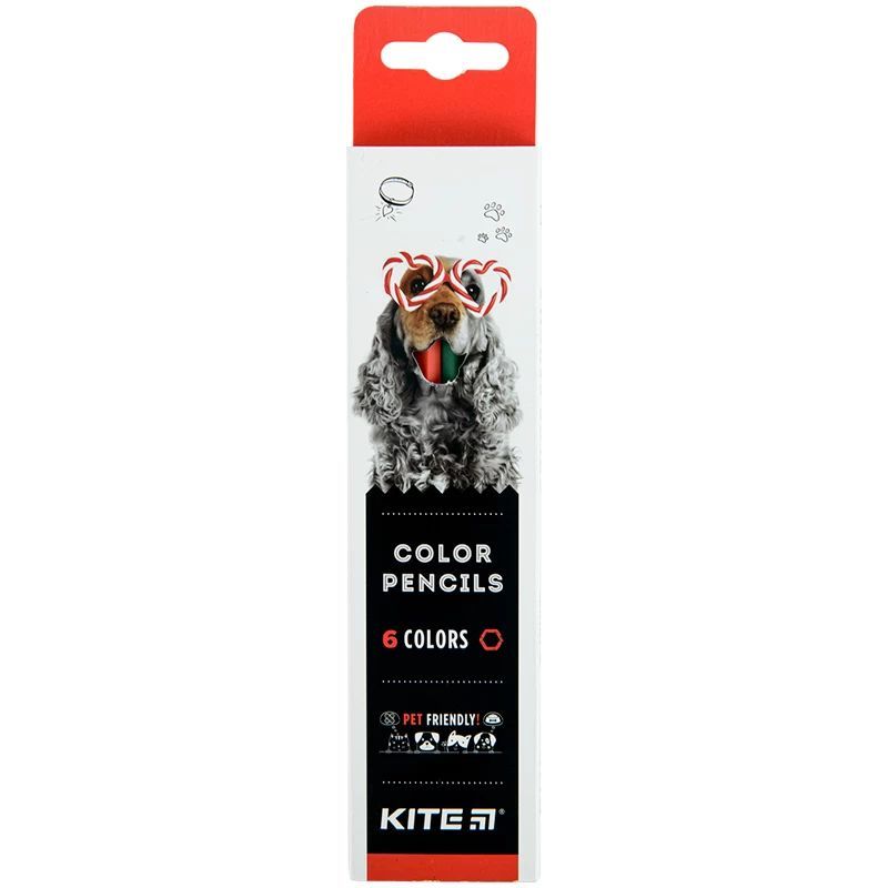 Олівці кольорові Kite Dogs 6 шт. (K22-050-1) - фото 1