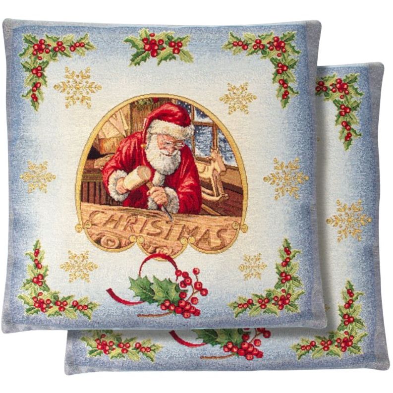 Наволочка новогодняя Lefard Home Textile Hamlet гобеленовая с люрексом, 45х45 см (716-158) - фото 1