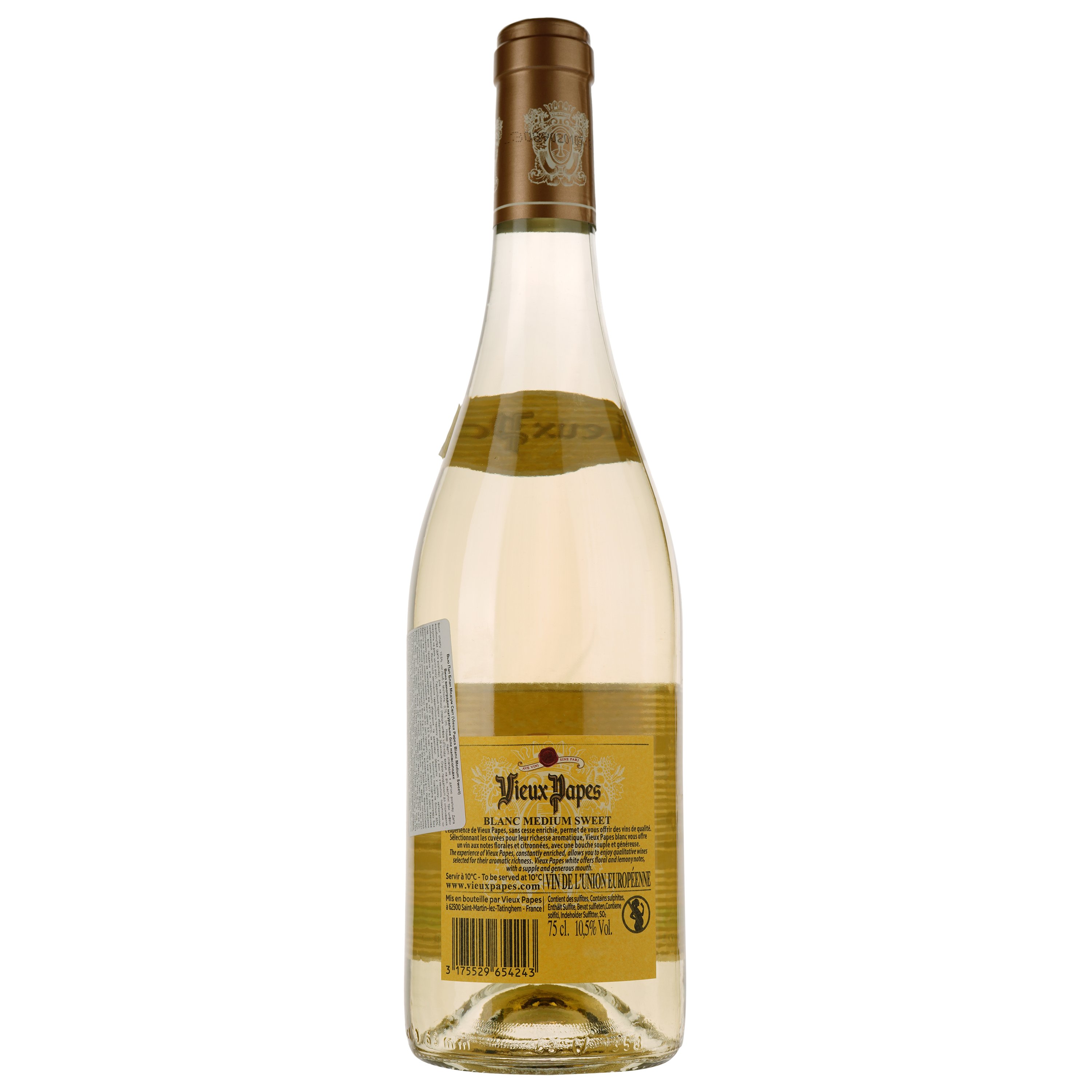 Вино Vieux Papes белое полусладкое 11% 0,75 л - фото 2