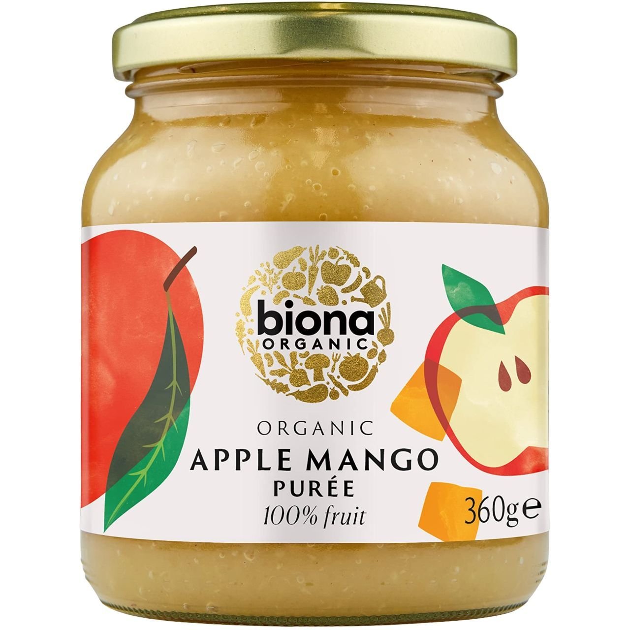 Фруктове пюре Biona Organic Яблуко та манго, 360 г - фото 1