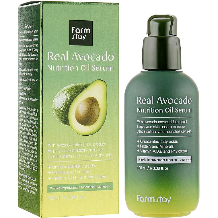 Живильна сироватка FarmStay Real Avocado Nutrition Oil Serum, з олією авокадо, 100 мл - фото 2